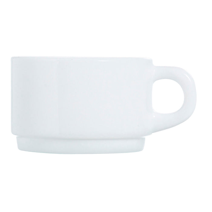 Taza Luminarc Apilable Apilable Blanco Vidrio 280 ml (6 Unidades) (Pack 6x)