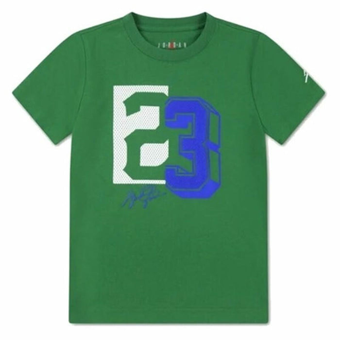 Camiseta de Manga Corta Infantil Jordan Jdb Jm 23 Mesh Ss Verde