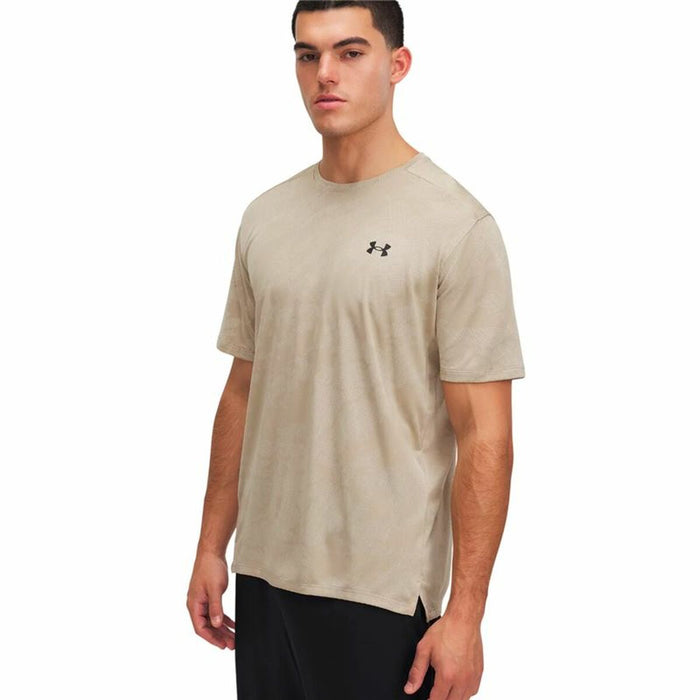 Camiseta de Manga Corta Hombre Under Armour Tech Marrón claro
