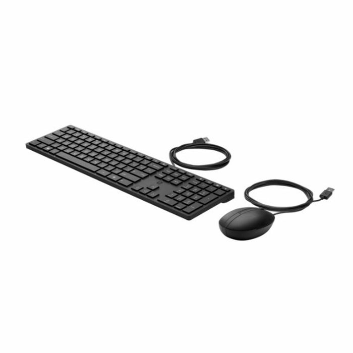 clavier et souris HP 9SR36UT Noir Espagnol Qwerty