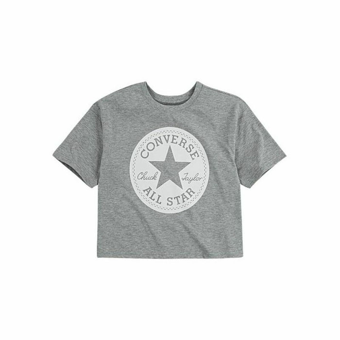 Child's Short Sleeve T-Shirt Converse  Chuck Patch Boxy Grey