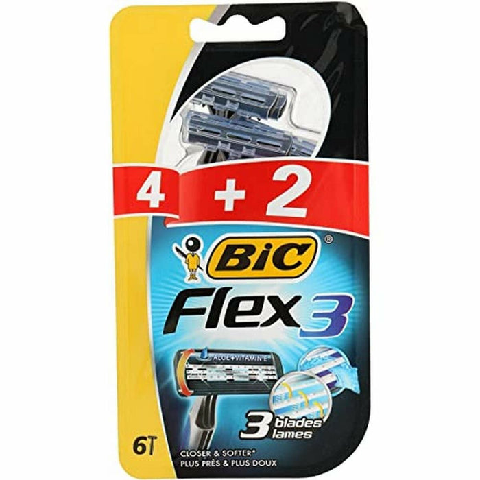 Maquinilla de Afeitar Bic 009219 Negro (4 Unidades) (6 uds)