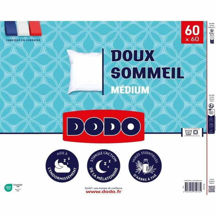 Oreiller DODO DOUX SOMMEIL Blanc 60 x 60 cm