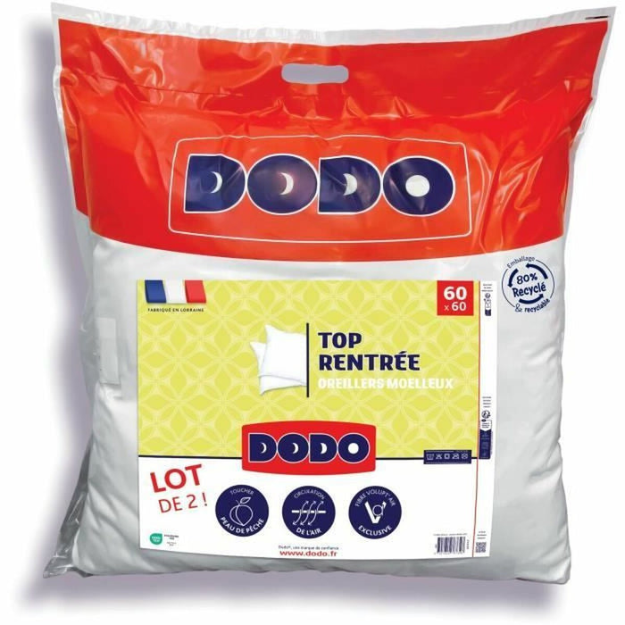 Set de 2 Almohadas DODO Blanco 60 x 60 cm