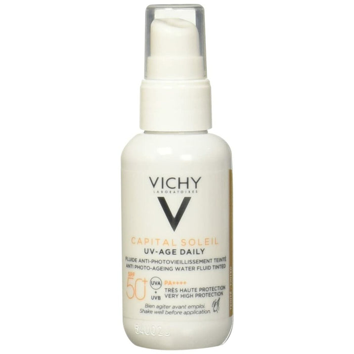 Protector Solar con Color Vichy Capital Soleil Antiarrugas SPF 50+ (40 ml)
