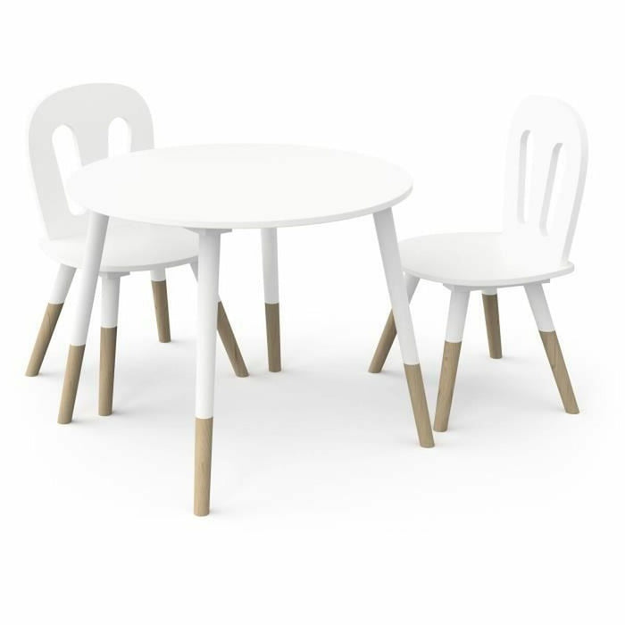 Conjunto de Mesa y Sillas para Niños Demeyere Blanco
