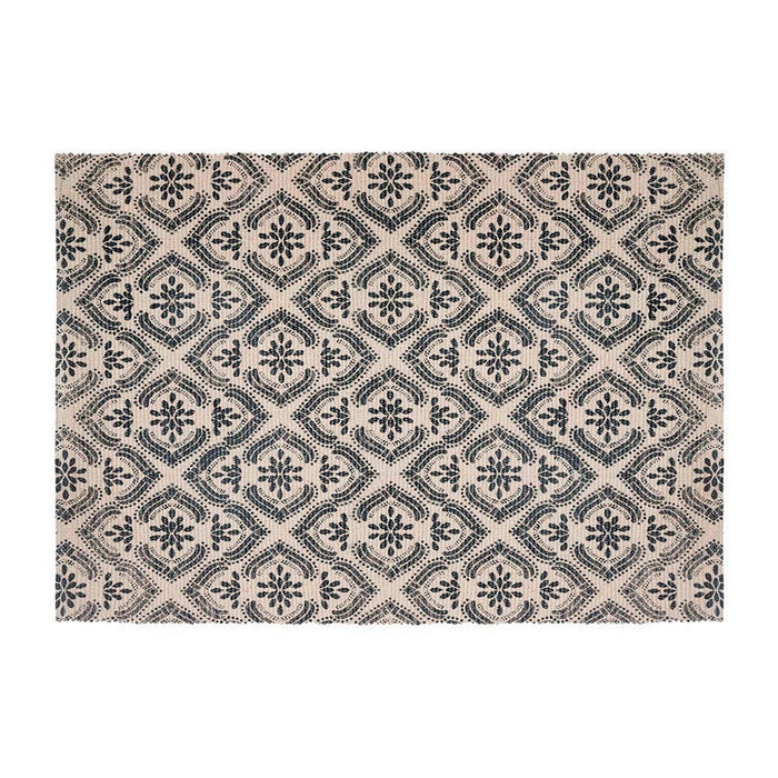 Alfombra Atmosphera Negro Beige Algodón Multicolor 60 x 90 cm