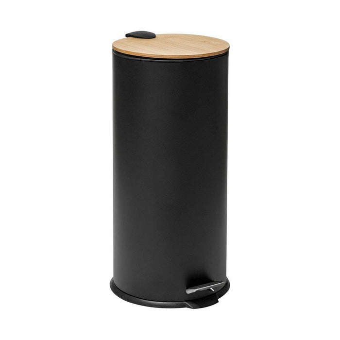 Cubo de basura 5five Simply Smart Baltik Negro Bambú 30 L