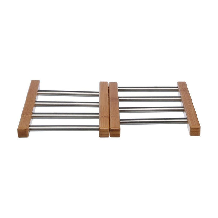 Salvamantel Secret de Gourmet Natural Acero Inoxidable 35,2 x 22,2 x 2 cm Extensible