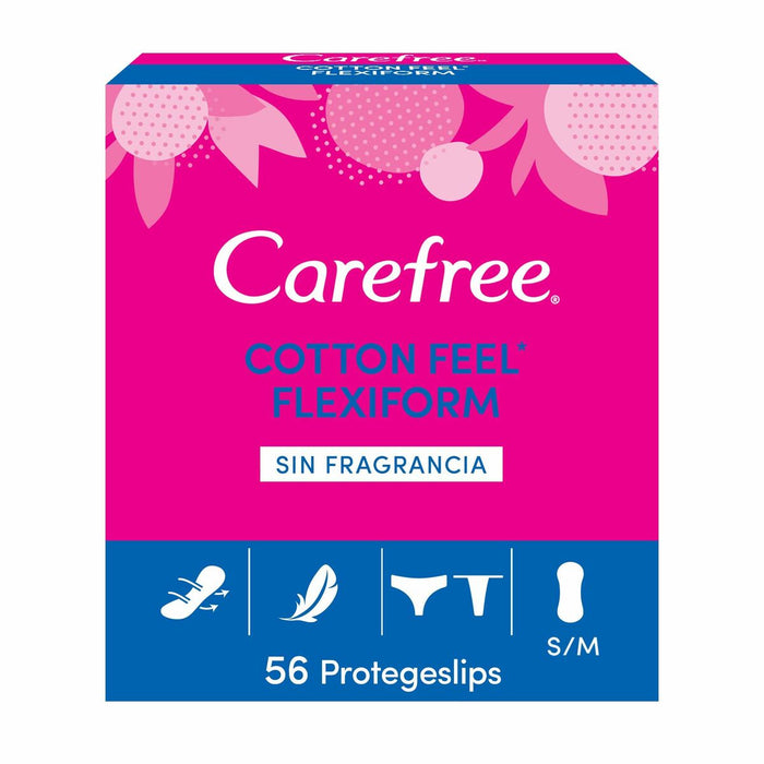 Salvaslip Flexible Carefree Carefree Flexiform Talla S/M (56 uds)