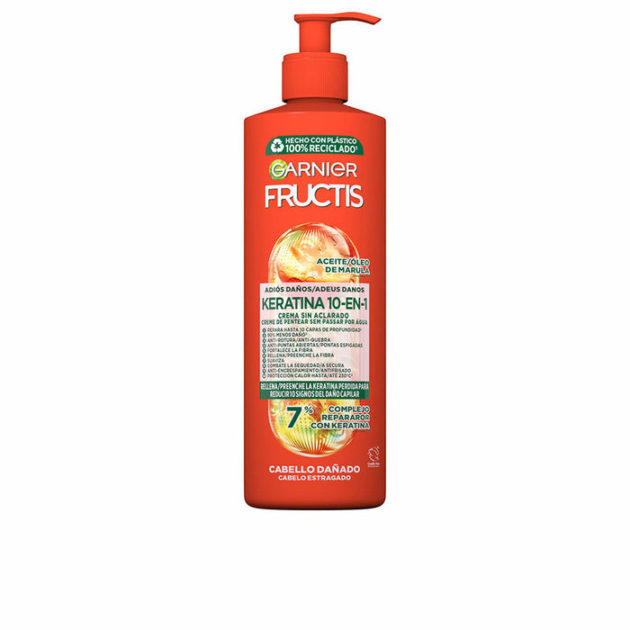 Crema Reparadora sin Aclarado Garnier Fructis Queratina 10 en 1 400 ml
