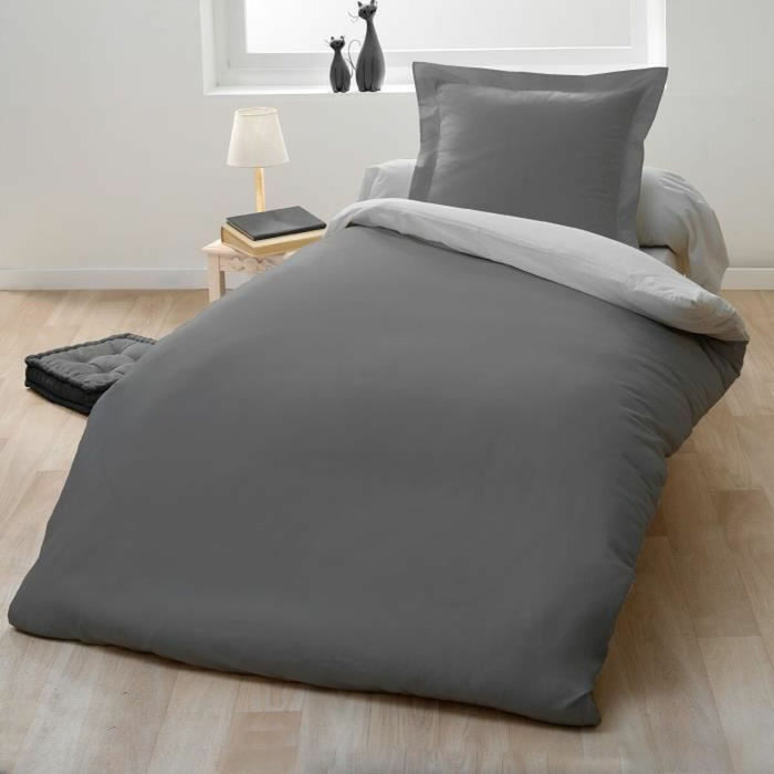 Funda Nórdica Lovely Home Gris Bicolor 140 x 200 cm