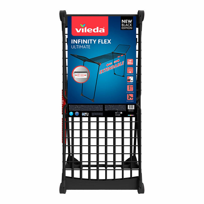 Tendedero Vileda infinity flex ultimate extensible Negro mate 30 m