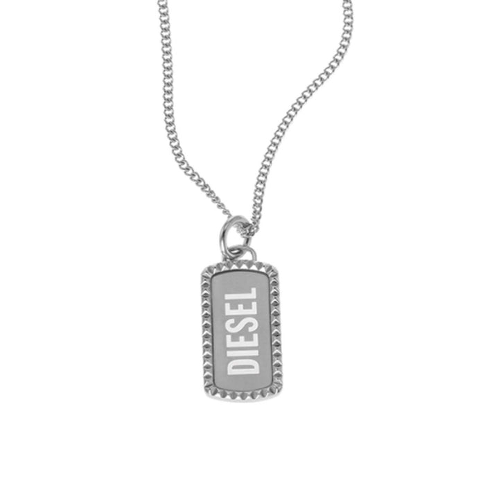 Colgante Hombre Diesel DX1455040 Plateado