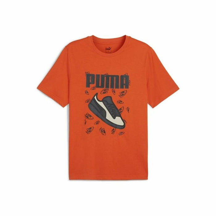 Men’s Short Sleeve T-Shirt Puma Graphics Sneaker Orange