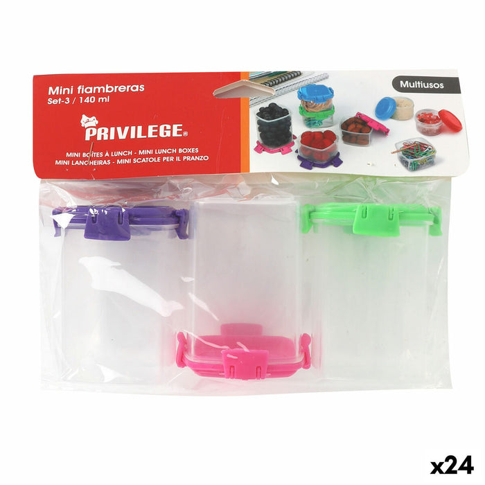 Set di Barattoli Privilege 140 ml 6,8 x 5 x 5 cm 3 Pezzi (24 Unità)