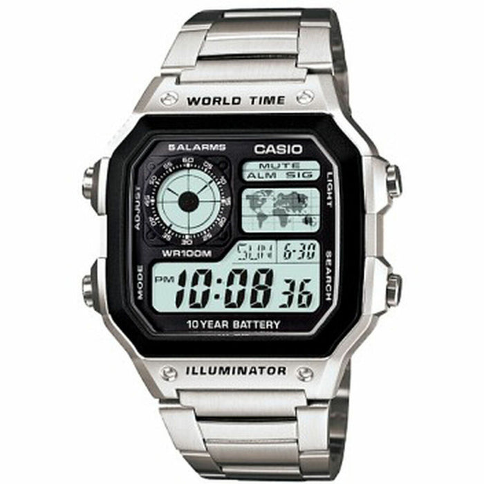 Reloj Hombre Casio AE-1200WHD-1AVEF Negro Plateado