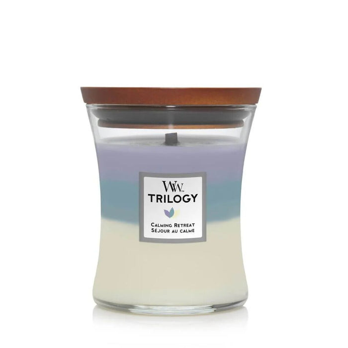 Vela Perfumada Woodwick Trilogy Calming Retreat