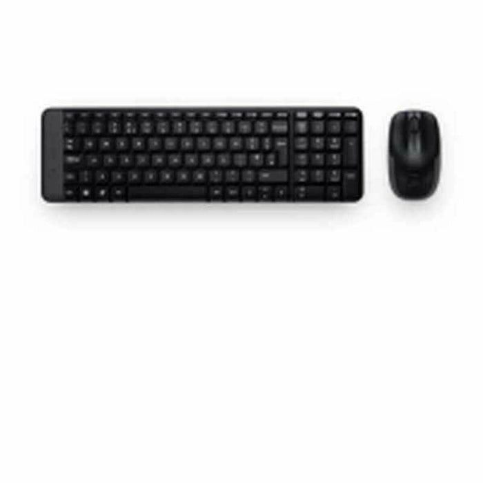 Clavier et souris sans fil Logitech 920-003159 Noir Espagnol Qwerty