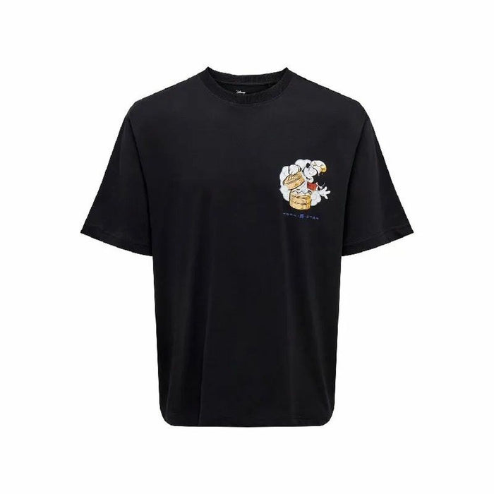 Short-sleeve Sports T-shirt Only & Sons Onsdisney Life Rlx Black
