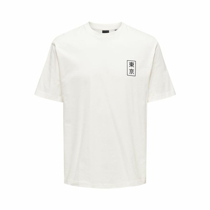 Short-sleeve Sports T-shirt Only & Sons Onskace Rlx White
