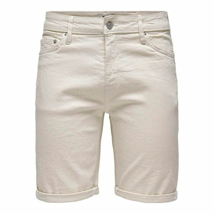 Pantalones Cortos de Hombre Only & Sons Onsply 9296 Ecru Beige
