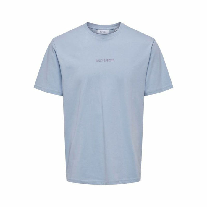 Camiseta de Manga Corta Hombre Only & Sons Onslevi Life Reg Text Eventide Añil