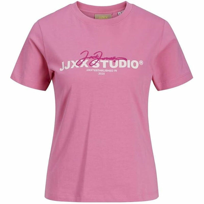 Camiseta de Manga Corta Mujer Jack & Jones Jxamy Reg Rosa