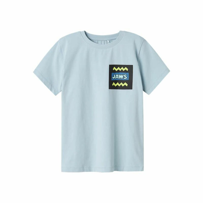 Camiseta de Manga Corta Infantil Name It Nkmmakai Jaws Nreg Box Sky