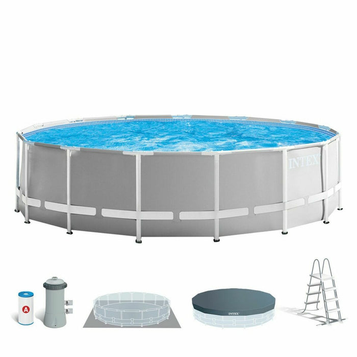 Piscina Desmontable Intex Prism Frame Gris 16.805 l 457 x 122 cm