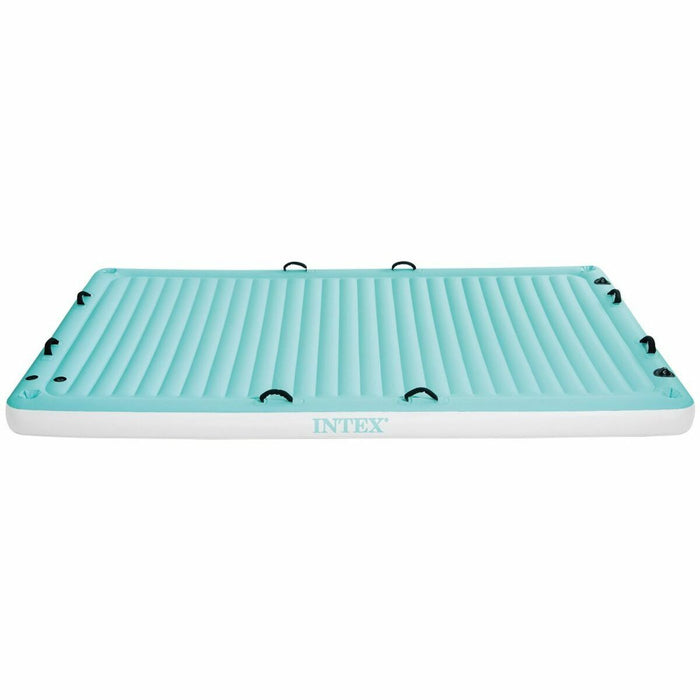 Colchoneta Hinchable Intex Water Lounge 310 x 183 cm Blanco Turquesa
