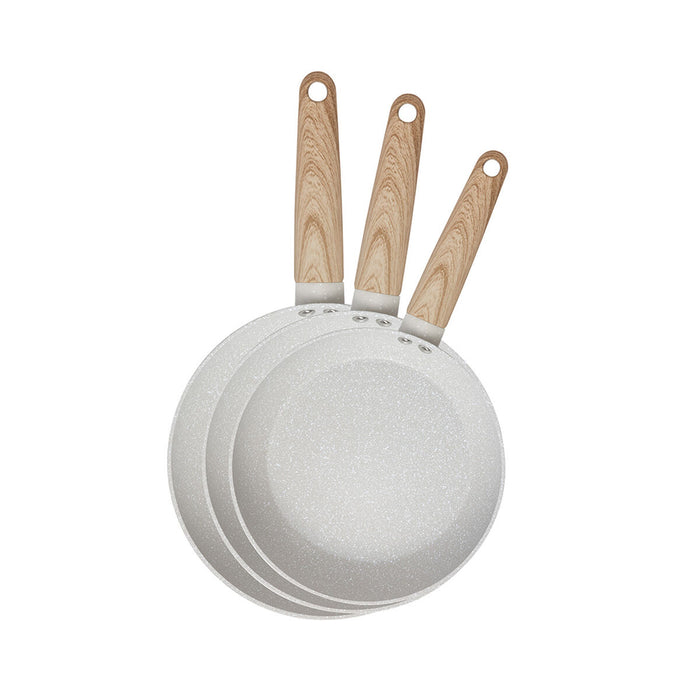 Set de Sartenes San Ignacio Crema Ø 18 x 4 cm Ø 22 x 5 cm Ø 26 x 5 cm 3 Piezas