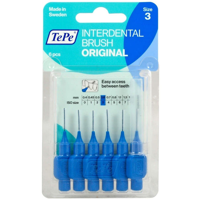 Cepillos interdentales Tepe Azul 0,6 mm 6 Unidades