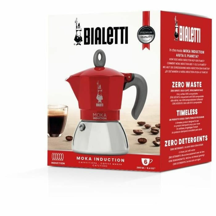 Cafetera Italiana Bialetti Moka Induction rouge Metal
