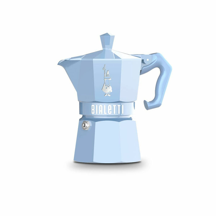 Italian Coffee Pot Bialetti MOKA EXCLUSIVE Blue Aluminium 3 Cups
