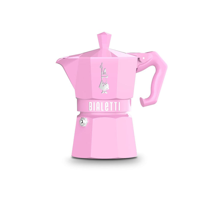Cafetera Italiana Bialetti MOKA EXCLUSIVE 3T Rosa Aluminio Baquelita 3 Tazas