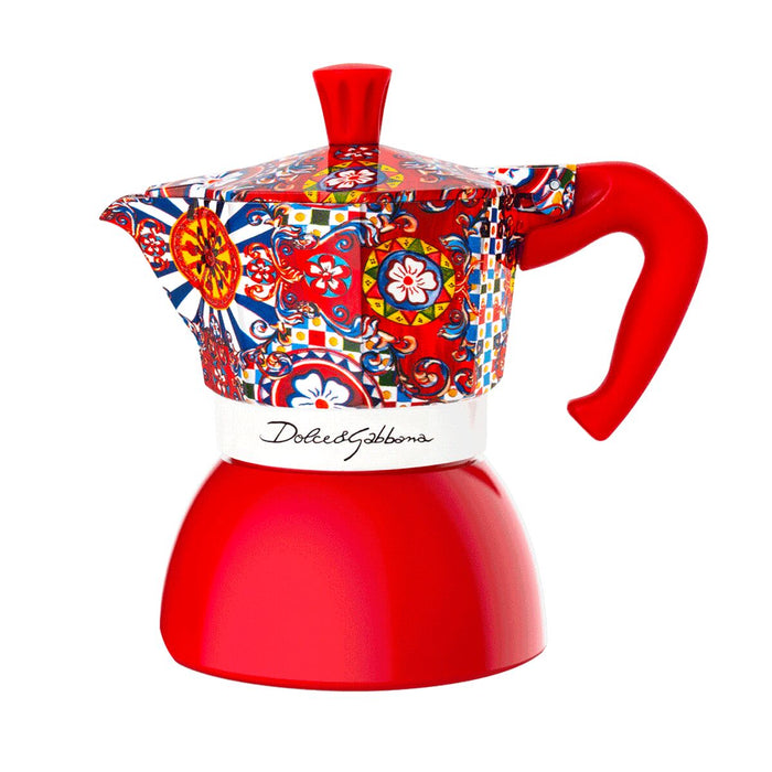 Cafetera Italiana Bialetti D&G RED 4T Rojo Acero Inoxidable 4 Tazas