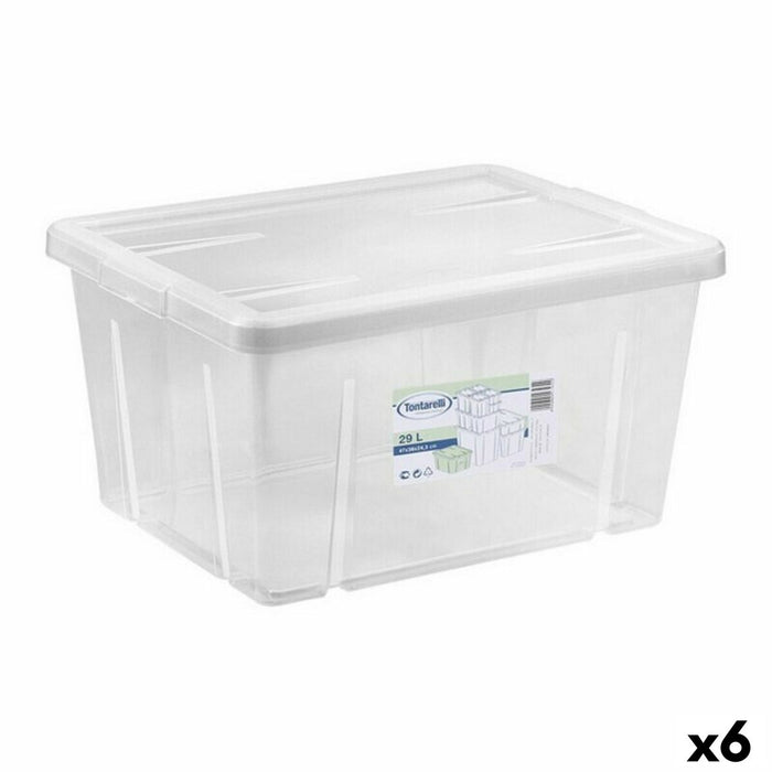 Boîte de rangement avec couvercle Tontarelli Linea box 47 x 36 x 24,5 cm (6 Unités)