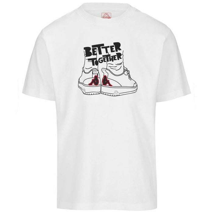 Men’s Short Sleeve T-Shirt Kappa Glabu Tbar White