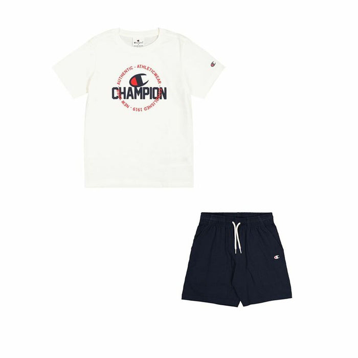 Conjunto Deportivo para Niños Champion Blanco Azul marino