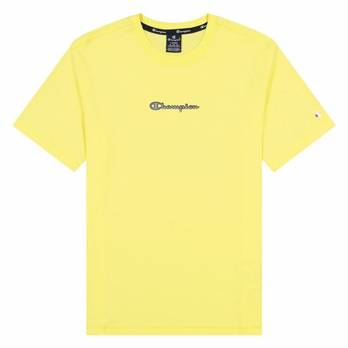 Short-sleeve Sports T-shirt Champion Crewneck M Yellow