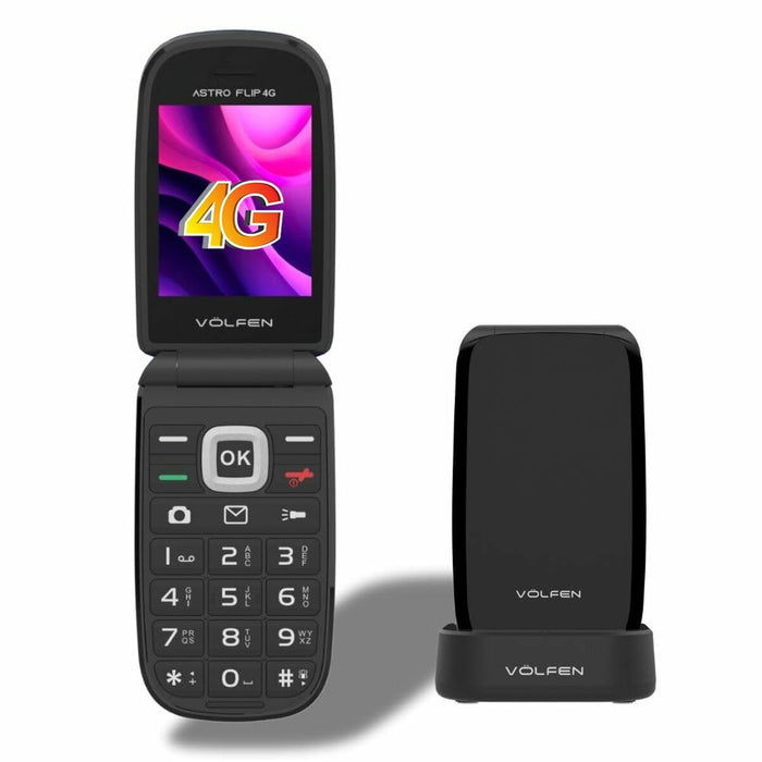 Teléfono Móvil para Mayores Volfen ASTRO FLIP Negro 48 MB 2,8" 4G