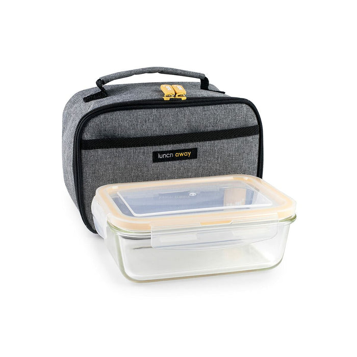 Sac à goûter avec accessoires Ibili 753401g Gris Polyester Verre Borosilicaté 21 x 13 x 14 cm