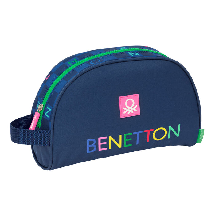 Neceser de Viaje Benetton Damero Azul marino 28 x 18 x 10 cm