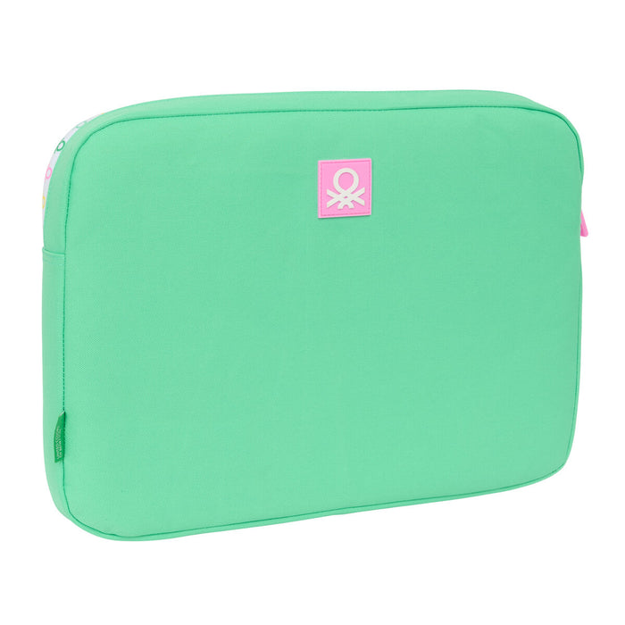 Housse d'ordinateur portable Benetton Mint Vert 15,6'' 39,5 x 27,5 x 3,5 cm
