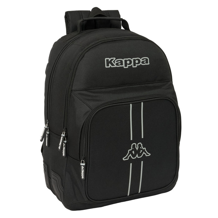 School Bag Kappa Dark Black 32 x 42 x 15 cm