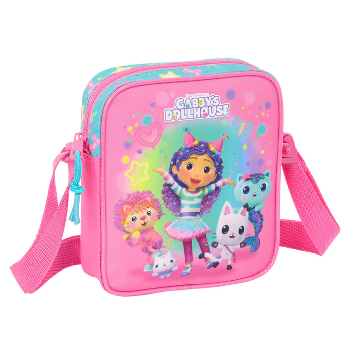Sac à Bandoulière Gabby's Dollhouse Confetti Rose Turquoise 16 x 18 x 4 cm