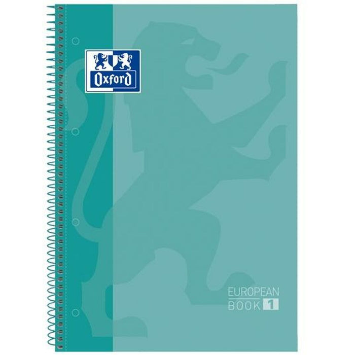 Cuaderno Oxford European Book Ice Menta A4 A4+ 80 Hojas 5 Piezas