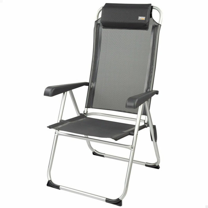 Silla Plegable con Reposacabezas Aktive Negro 44 x 55 x 101 cm