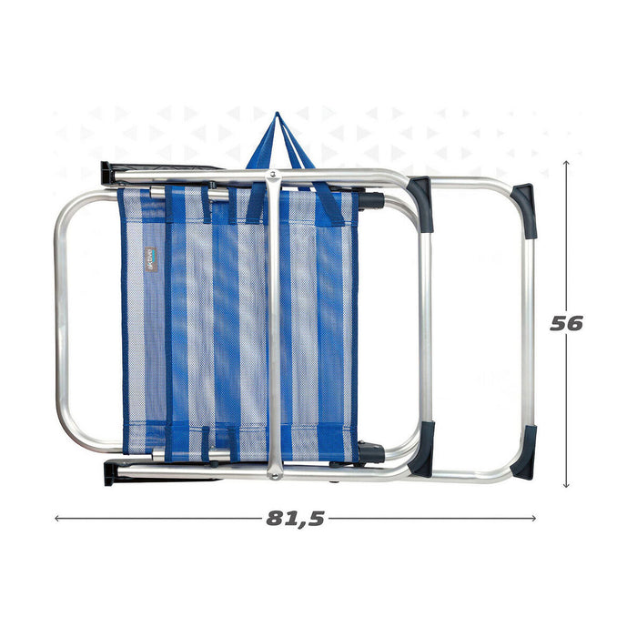 Chaise de Plage Aktive Blanc Blue marine 56 x 50 x 88 cm 48 x 50 x 88 cm Marin